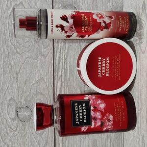 Bath & Body Works Japanese Cherry Blossom 3pc Set Wash, Butter, Mist